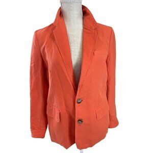 Polo Ralph Lauren Womens Orange Blazer Jacket Size 6